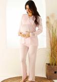 Premium Kutulu Emzirme Bölmeli Dantelli Hamile Lohusa Pijama Takımı