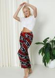 Luxury Soft Welsoft Polar Desenli Kurdeleli Kışlık Pijama Altı Pantolon