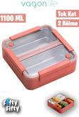 Vagonlife Lunch Box 1100 ML (Sızdırmaz,Karışmaz 2 Bölmeli) Yeni Nesil Sefer Tası -FFLBOX9807