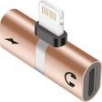 iPhone Uyumlu Lightning 2in1 Şarj Kulaklık Dönüştürücü Adaptör Şarj Çoğaltıcı Splitter