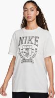 Nike Sportswear Fleece Boyfriend Short Sleeve Pamuklu Bol Kesim Kadın Tişört Krem