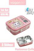 Vagonlife Lunch Box 820 ML Tek Kat Üç Bölmeli Sos Kaseli Yeni Nesil Sefer Tası-FFLBOX10283