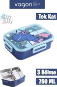Vagonlife Lunch Box 750 ML (Sızdırmaz,Karışmaz Üç Bölmeli) Yeni Nesil Sefer Tası-FFLBOX50555