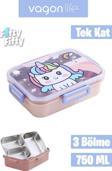 Vagonlife Lunch Box 750 ML (Sızdırmaz,Karışmaz Üç Bölmeli) Yeni Nesil Sefer Tası-FFLBOX50555