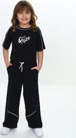 Toontoy Kız Çocuk Queen Baskılı Crop Eşofman Takım