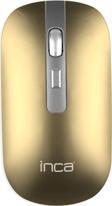 Inca Kablosuz Bluetooth & Wireless Gold Mouse Rechargeable Special Gold Metallic Silent Mouse Iwm-531Rs