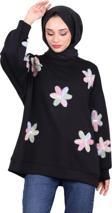 Lonca Tekstil Kadın Tül Çiçek Desenli Tunik /  Sweat L