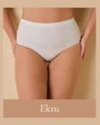 Sade İç Giyim İz Yapmayan Yüksek Bel F.K./Pants Büyük Beden Lazer Kesim Kadın Külot Ekru 38