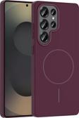 Galaxy S25 Ultra Kılıf Magsafe Şarj Özellikli Ruby Sert Kılıf