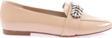 Kadın Kristal Taşlı Tokalı Loafer Nude Kırışık Rugan 61192534
