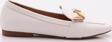 Kadın Silver Taş Metal Tokalı Loafer Beyaz 61122534