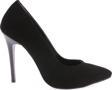 Kadın Sivri Burun Stiletto 15P Topuklu Ayakkabı Siyah Velvet 261212674