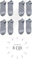 Sockshion Unisex 8 Çift Pamuklu Patik Çorap - Rahat Ve Şık Tasarım
