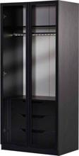 Tutku Yatak Corner 2 Cam Kapak 3 Çekmece Zincir Dolap / Yüklük 200 Cm