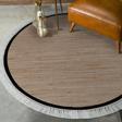 Alanur Home Kaymaz Taban Djt Banyo Mutfak Salon Halı  Trend Saçaklı Yuvarlak Dokuma Desen E5001