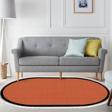 Alanur Home Kaymaz Taban Djt Banyo Mutfak Salon Halı  Trend Saçaklı Oval Dokuma Desen E5007