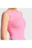 Drappe Kayık Yaka Kolsuz Basic Body