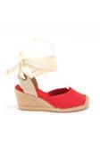 Gerçek Elişi Ipli Espadril Dolgu Topuk Keten Espadril Handmade