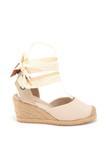 Gerçek Elişi Ipli Espadril Dolgu Topuk Keten Espadril Handmade