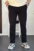Erkek Pamuklu Chino Pantolon Standart Kalıp Siyah Edw225 