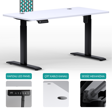 Karr Office O-Flex Tek Motorlu Elektrikli Yükseklik Ayarlı Masa - 180X80 - Beyaz