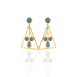 Kadir Jewellery 22 Ayar Altın Kaplama Kadın Sallantılı Küpe -El İşçiliği Ve Hipoalerjenik Küpe