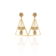 Kadir Jewellery 22 Ayar Altın Kaplama Kadın Sallantılı Küpe -El İşçiliği Ve Hipoalerjenik Küpe