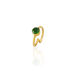 Kadir Jewellery 22 Ayar Altın Kaplama Zirkon Taşlı Ayarlanabilir Kadın Minimal Yüzük