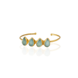Kadir Jewellery 22 Ayar Altın Kaplama Zirkon Taşlı Ayarlanabilir Trend Bilezik