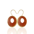 Kadir Jewellery 22 Ayar Altın Kaplama Kadın Taşlı Küpe -El İşçiliği Ve Hipoalerjenik Küpe