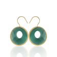 Kadir Jewellery 22 Ayar Altın Kaplama Kadın Taşlı Küpe -El İşçiliği Ve Hipoalerjenik Küpe