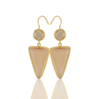 Kadir Jewellery 22 Ayar Altın Kaplama Kadın Sallantılı Küpe -El İşçiliği Ve Hipoalerjenik Küpe