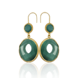 Kadir Jewellery 22 Ayar Altın Kaplama Kadın Taşlı Küpe -El İşçiliği Ve Hipoalerjenik Küpe