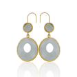 Kadir Jewellery 22 Ayar Altın Kaplama Kadın Taşlı Küpe -El İşçiliği Ve Hipoalerjenik Küpe