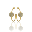 Kadir Jewellery 22 Ayar Altın Kaplama Kadın Taşlı Küpe -El İşçiliği Ve Hipoalerjenik Küpe