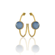 Kadir Jewellery 22 Ayar Altın Kaplama Kadın Taşlı Küpe -El İşçiliği Ve Hipoalerjenik Küpe