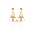 Kadir Jewellery 22 Ayar Altın Kaplama Kadın Sallantılı Küpe -El İşçiliği Ve Hipoalerjenik Küpe