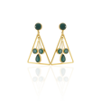 Kadir Jewellery 22 Ayar Altın Kaplama Kadın Sallantılı Küpe -El İşçiliği Ve Hipoalerjenik Küpe