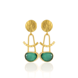Kadir Jewellery 22 Ayar Altın Kaplama Vintage Küpe -El İşçiliği Ve Hipoalerjenik Küpe