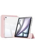 Nsm Tech İpad Air 13 2025 M3 Kılıf Magnetik Ayrılabilen Airbagli Zore Sliding Tablet Kılıfı - Pembe