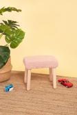 Pofitto Çocuk Taburesi-Çocuk Oturağı-Ahşap Tabure-Montessori Puf-Yumuşak Puf Pembe
