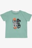 Breeze Girls & Boys Erkek Çocuk Tişört Rüya Takım Temalı Basketçi Robot Baskılı 4-8 Yaş, Mint Yeşili