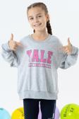 Breeze Kız Çocuk Sweatshirt Baskılı 8-14 Yaş, Gri Melanj