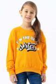 Breeze Kız Çocuk Sweatshirt Yazı Baskılı 9-14 Yaş, Turuncu
