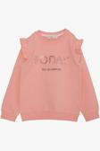 Breeze Kız Çocuk Sweatshirt Pullu Simli Yazı Baskılı 3-8 Yaş, Somon