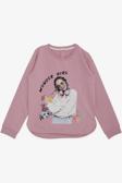 Breeze Kız Çocuk Sweatshirt Harika Kız Yazı Baskılı Çiçekli 9-14 Yaş, Gülkurusu