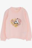 Breeze Kız Çocuk Triko Kazak Pullu Unicorn Baskılı 1.5-5 Yaş, Pudra