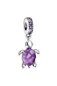 Asafaccessory Kaplumbağa Charm Gümüş Kaplama Mor Tek Ebat