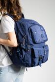 571 Collection Klinkır Sırt Çantası Çok Cepli 45*30 Cm Büyük Boy Lise Üniversite Okul Çantası