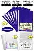 Telli Dosya Plastik A4 10 lu Poşet Dosya 50 li A4 Fotokopi Kağıdı 100 Adet 1 Paket Ekonomik Kaliteli Şeffaf Kapak Dosya